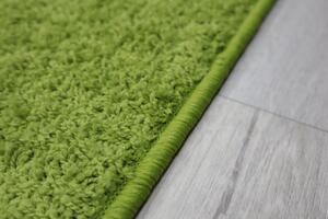 Vopi koberce Metrážový koberec Color Shaggy zelený - Rozměr na míru s obšitím cm