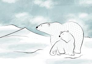 Fototapeta - Lední medvědi (245x170 cm)