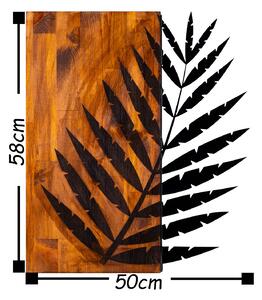 ASIR Dekorativní obraz LIST dřevo, kov 50 cm