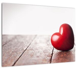 Obraz dřevěného srdce (70x50 cm)