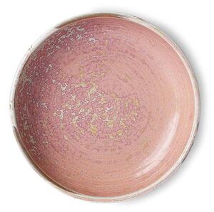 Hluboký keramický talíř Rustic Pink 19 cm