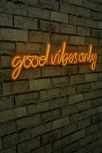ASIR Nástěnný neonový nápis led GOOD VIBES ONLY žlutá