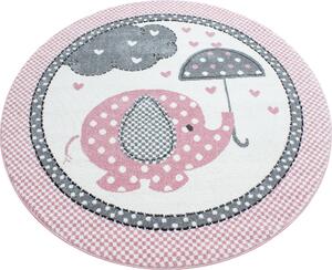 Dětský kusový koberec Kids 570 pink circle