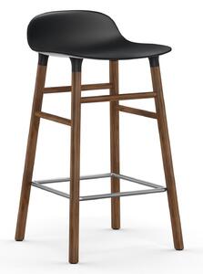 Normann Copenhagen designové barové židle Form Barstool Wood (65 cm, černá, ořech)