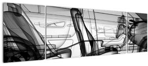 Obraz - 3D model auta (170x50 cm)
