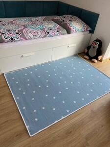 Vopi | Kusový koberec Hvězdička modrá - 140 x 200 cm