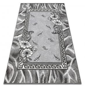 Weltom Kusový koberec BCF Morad TRIO Listí květy klasický šedý Rozměr: 140x200 cm