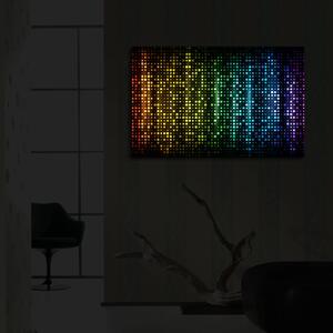 ASIR Dekorační obraz s led osvětlením BAREVNÉ TEČKY 45 cm plátno