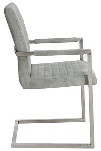 Židle Ipur, kamenná šedá, nerezová podnož