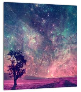 Obraz - Nadpozemská noční obloha (30x30 cm)