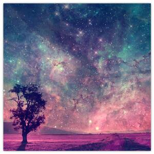Obraz - Nadpozemská noční obloha (30x30 cm)