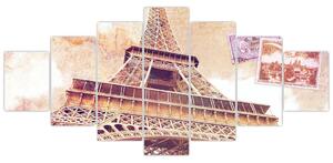 Obraz - Pohled z Paříže (210x100 cm)