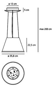 Artemide 1123020A Choose sospensione, závěsné designové svítidlo se stínítkem z pergamenu, 1x100W E27, prům. 35,8cm