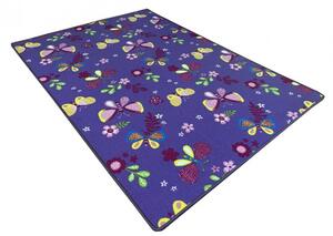 Dětský koberec Motýlek 5291 fialový 80x120 cm
