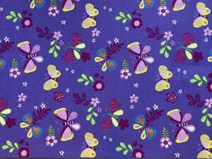 Dětský koberec Motýlek 5291 fialový 133x133 cm