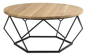 HowHomely Konferenční stolek OAKLOFT 41,5x90 cm černá/dub DD0060