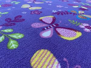 Vopi | Dětský koberec Motýlek 5291 fialový - 140 x 200 cm