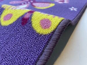 Dětský koberec Motýlek 5291 fialový 80x120 cm