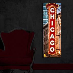 ASIR Dekorativní nástěnný obraz CHICAGO s led osvětlením 30 cm plátno