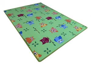 Vopi | Dětský koberec Sovička 5261 zelená - 140 x 200 cm
