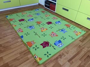Dětský koberec Sovička 5261 zelená 160x240 cm