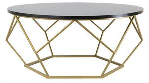 HowHomely Konferenční stolek DIAMOND 41,5x90 cm zlatá/černá DD0049