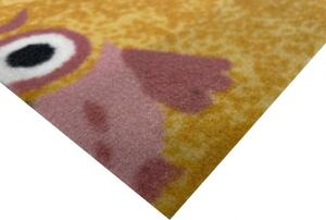 Vopi | Dětský koberec Sovička SILK 5248 oranžovožlutá - 160 x 240 cm