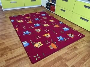 Vopi | Dětský koberec Sovička 5281 růžová - 140 x 200 cm