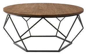 HowHomely Konferenční stolek OAKLOFT 41,5x90 cm černá/dub DD0059