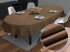 Biante Oválný ubrus/imitace broušené kůže Alcantara ALC-015 Světle hnědý 50x100 cm