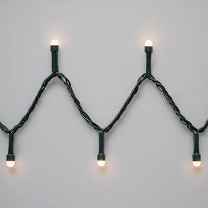 Vnitřní vánoční řetěz s 7mm mini kuličkami, teplá bílá, 10m, 100 LED