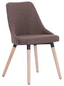 Jídelní židle Austin - 2 ks - textil | hnědé
