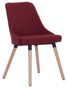 Jídelní židle Austin - 2 ks - textil | vínové