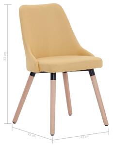 Jídelní židle Austin - 2 ks - textil | žluté