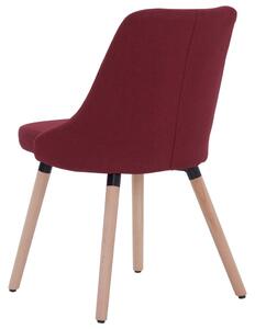 Jídelní židle Austin - 2 ks - textil | vínové