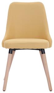 Jídelní židle Austin - 2 ks - textil | žluté