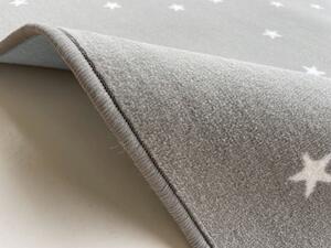 Vopi | Dětský koberec Hvězdička šedá - 140 x 200 cm
