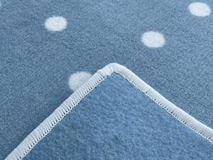 Vopi | Dětský koberec Puntík modrý - 133 x 133 cm