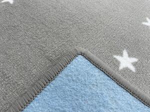 Dětský koberec Hvězdička šedá Kruh Ø 200 cm