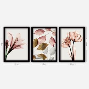 ASIR Sada dekorativních obrazů KVĚTY 35 cm růžová