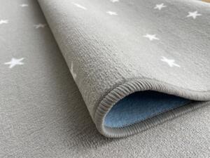 Vopi | Dětský koberec Hvězdička šedá - 100 x 150 cm