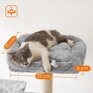 FEANDREA Škrabadlo pro kočky s houpací sítí 143 cm Light Grey