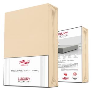 ELASTICKÉ JERSEY PROSTĚRADLO 200X220 CM, VÝŠKA 30 CM PÍSKOVÁ