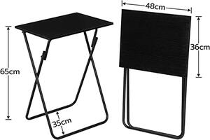 HOOBRO Malý skládací stolek černý