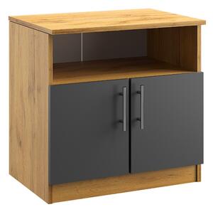 KANTOR KIT skříňka do kanceláře N03-v80, antracit / dub Apalačský