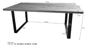 VEVEY Jídelní stůl 180x90 cm, světle hnědá, dub
