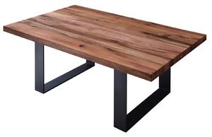 VEVEY Konferenční stolek 90x90 cm, tmavě hnědá, dub