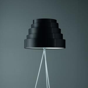 Quadrifoglio Group Babel, černá stojací lampa na trojnožce, 3x23W E27, výška 180cm