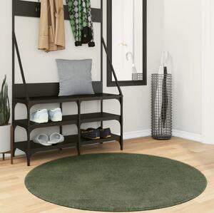 VidaXL Koberec HUARTE krátký vlas měkký a pratelný Ø 120 cm [375010] Barva: Zelená