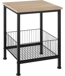 Tectake Odkládací stolek Grimsby 40x40x55,5cm - Industrial světlé dřevo, dub Sonoma